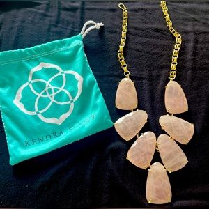 Kendra Scott Rose Quartz Harlie Statement Necklace
